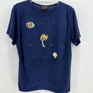 Vintage‎ PGB Embroidered Shirt Women's Small Fish